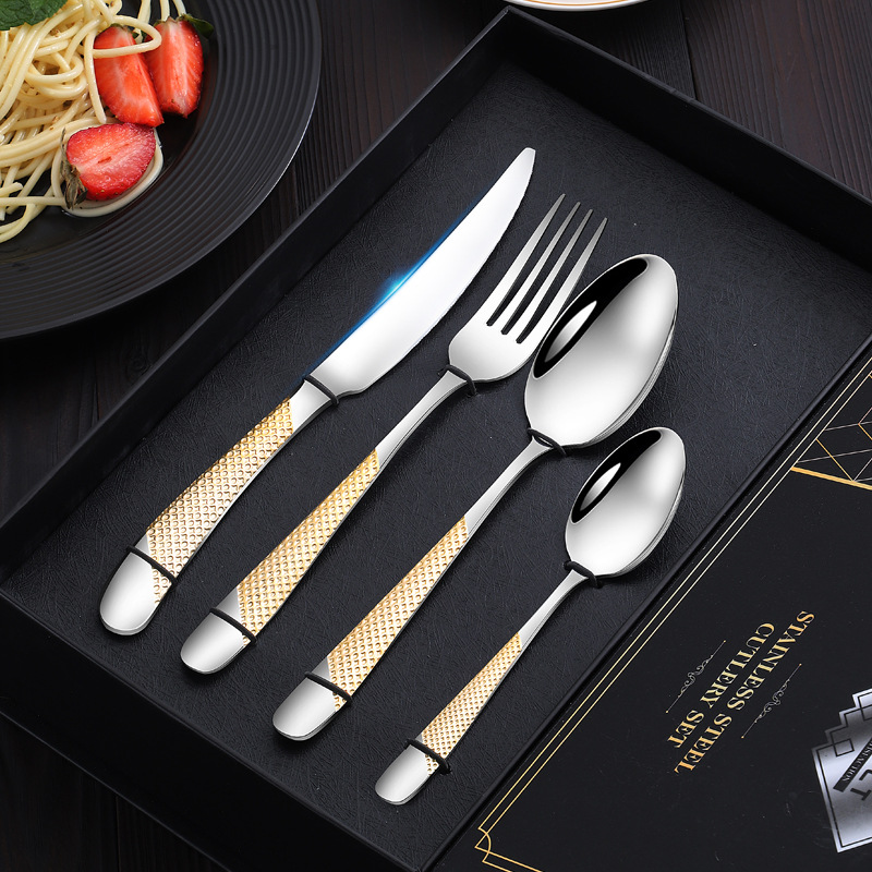 Gold Plated Cutlery - Altın Kaplama Paslanmaz Çelik Çatal Bıçak