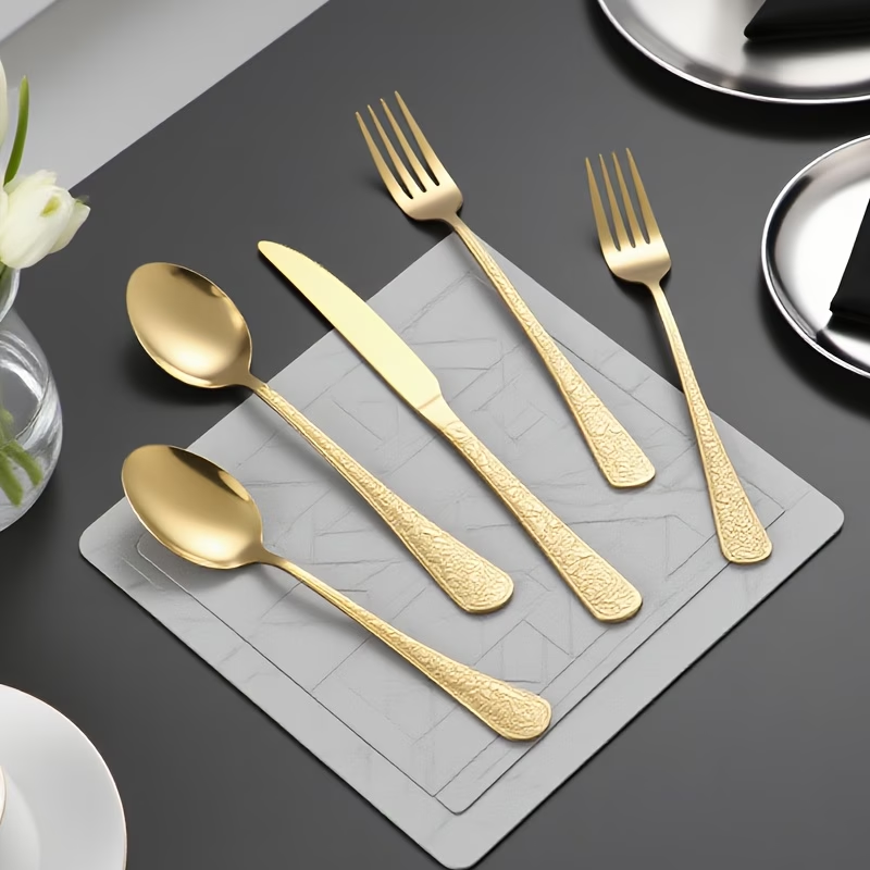 30 parçalı paslanmaz çelik alt - Gold Plated Cutlery incelemesi ve fiyatı