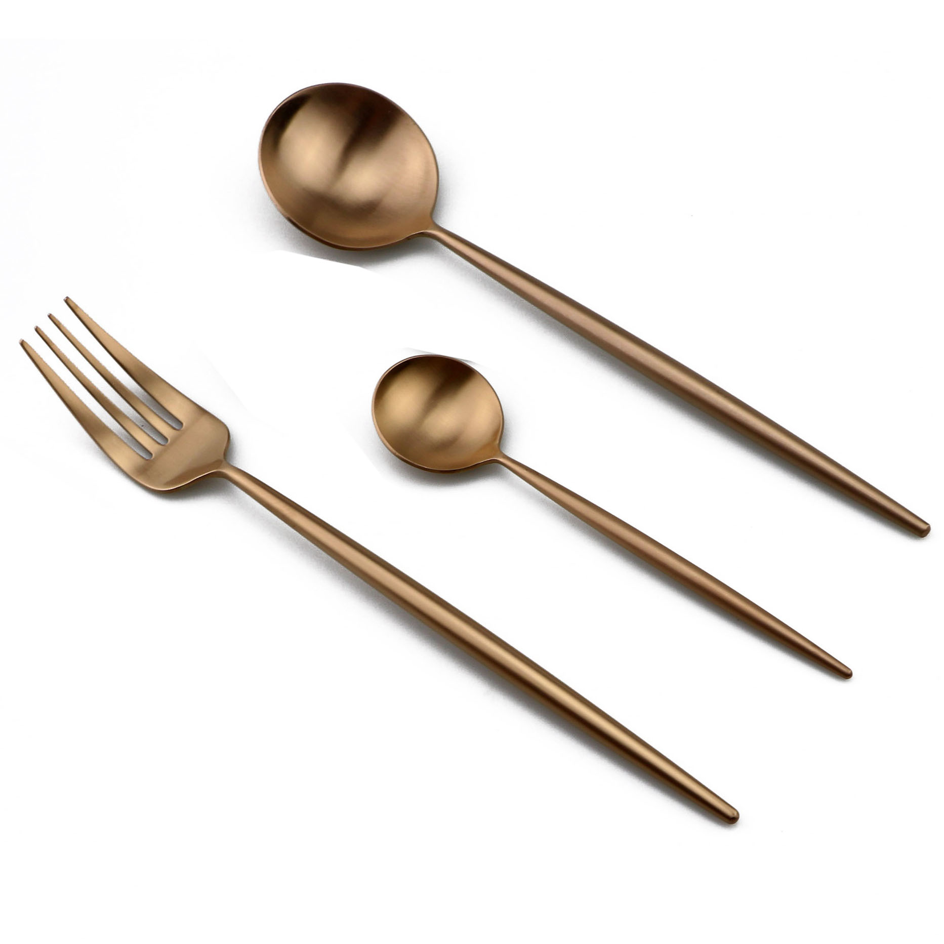 24-Pcs gül altın çatal bıçak k - Gold Plated Cutlery incelemesi ve fiyatı