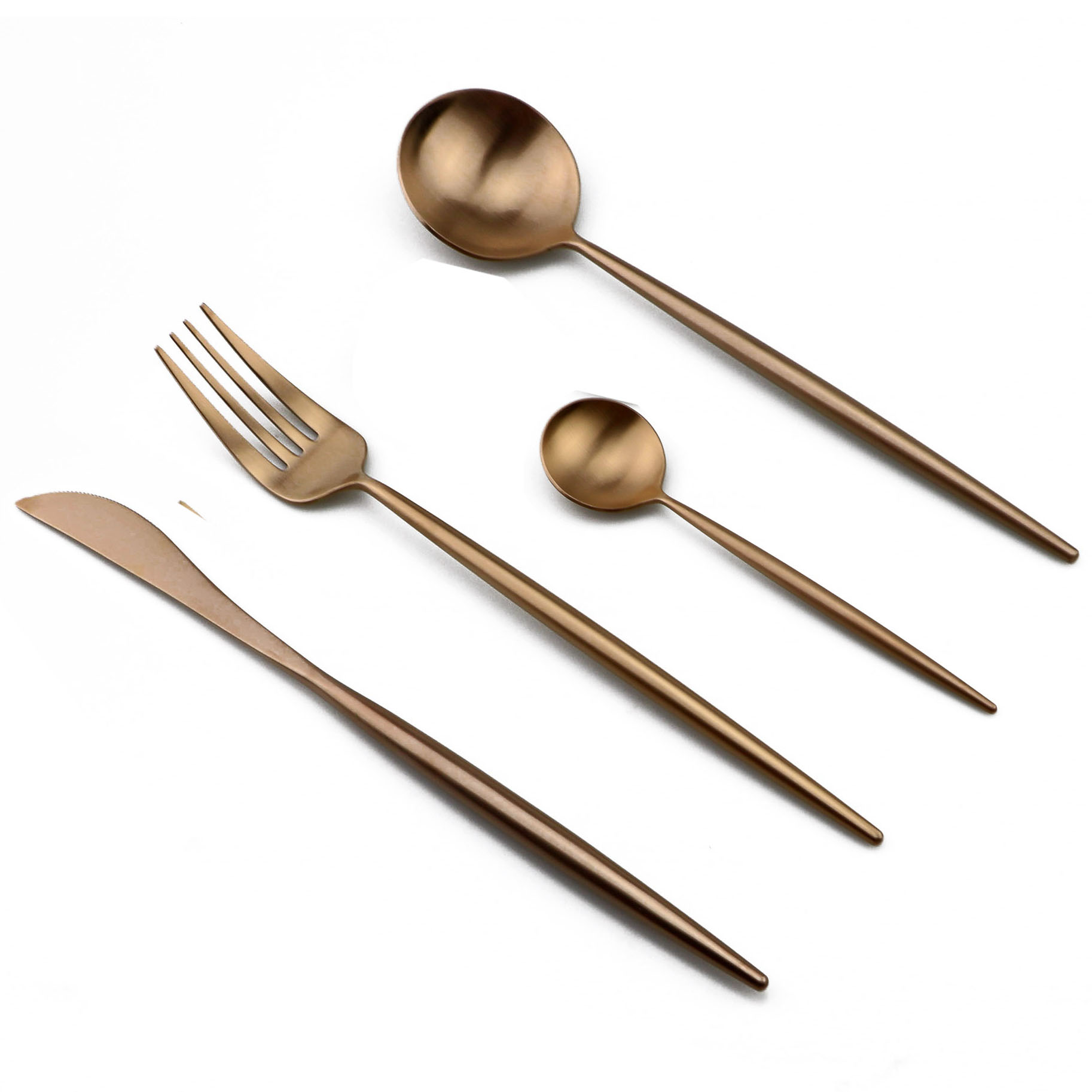 24-Pcs gül altın çatal bıçak k - Gold Plated Cutlery incelemesi ve fiyatı