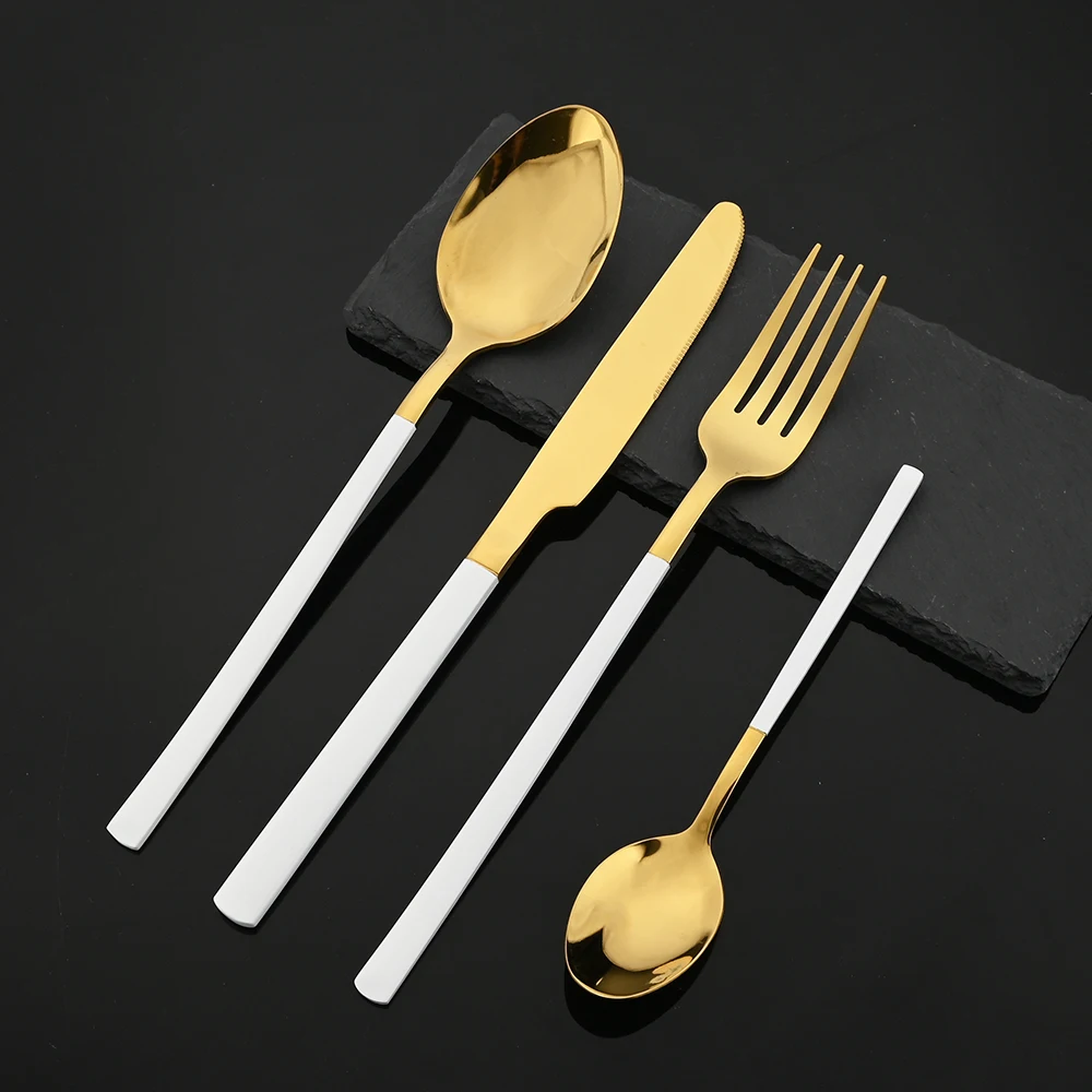 16 adet siyah altın çatal bıça - Gold Plated Cutlery incelemesi ve fiyatı