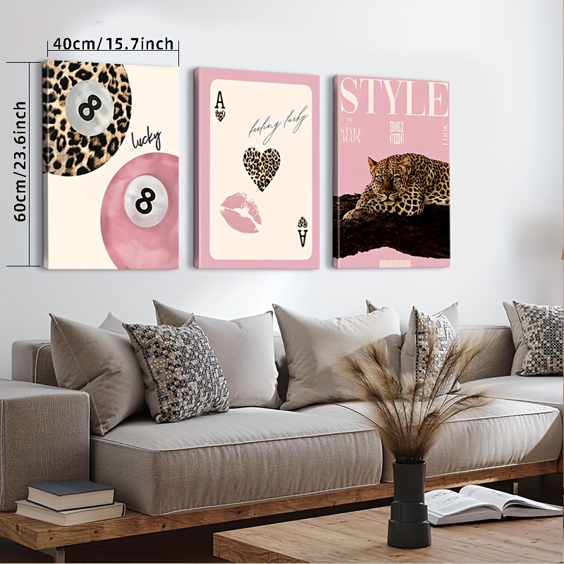 3 adet Leopar Çita Kanvas Tabl - Luxury Lifestyle Photography incelemesi ve fiyatı