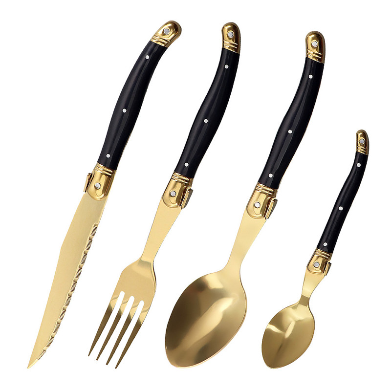 Laguiole Siyah Altın Çatal Bıç - Gold Plated Cutlery incelemesi ve fiyatı