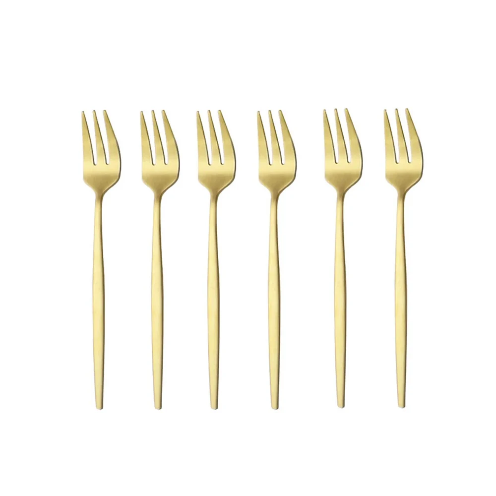 6 adet paslanmaz çelik mat kek - Gold Plated Cutlery incelemesi ve fiyatı