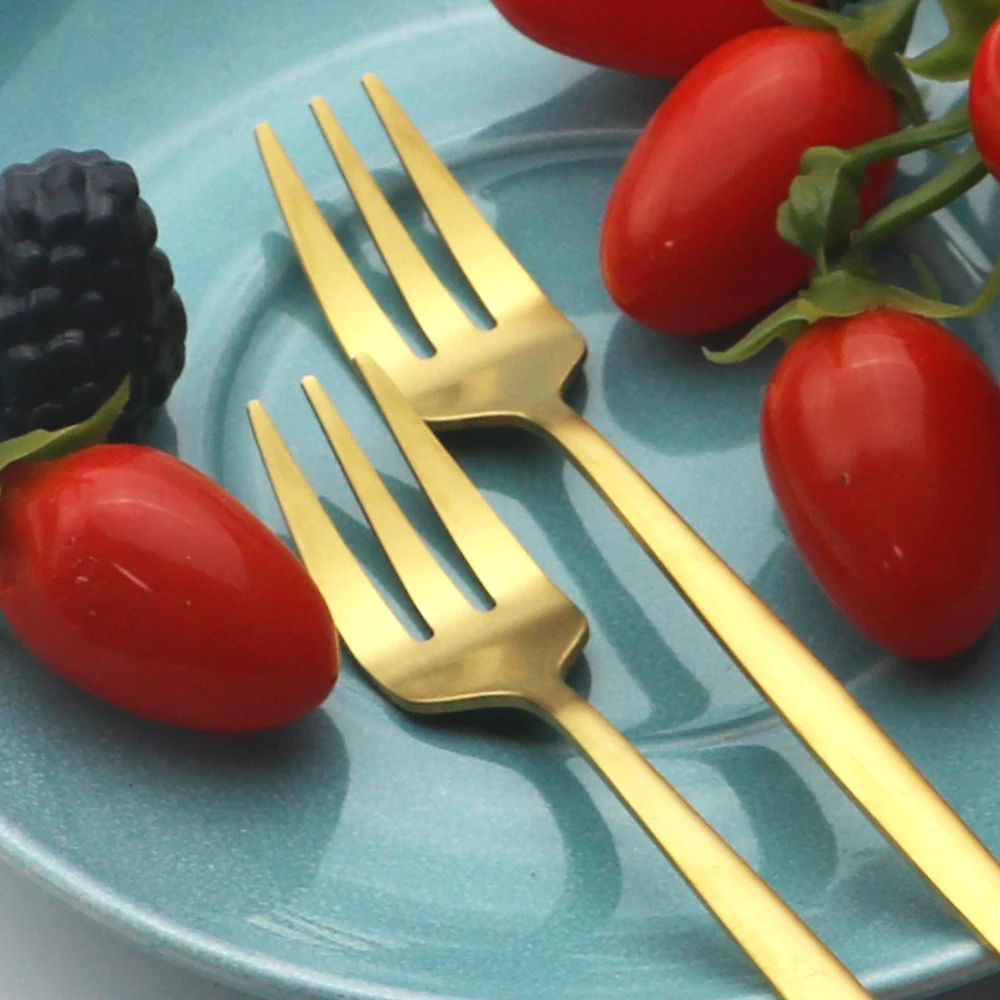 6 adet paslanmaz çelik mat kek - Gold Plated Cutlery incelemesi ve fiyatı