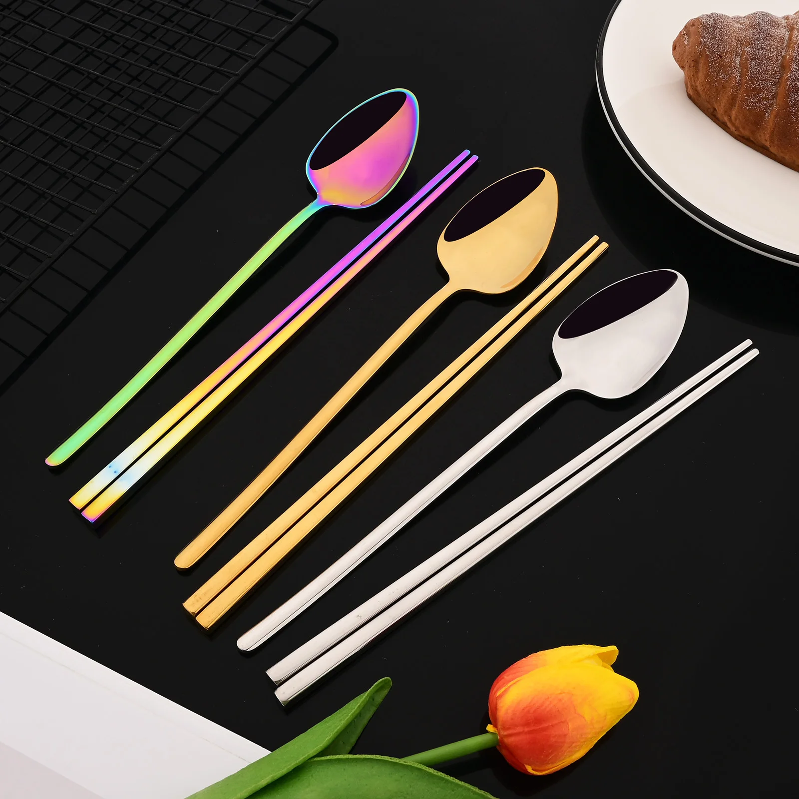 Kore 8 adet sofra seti yüksek  - Gold Plated Cutlery incelemesi ve fiyatı