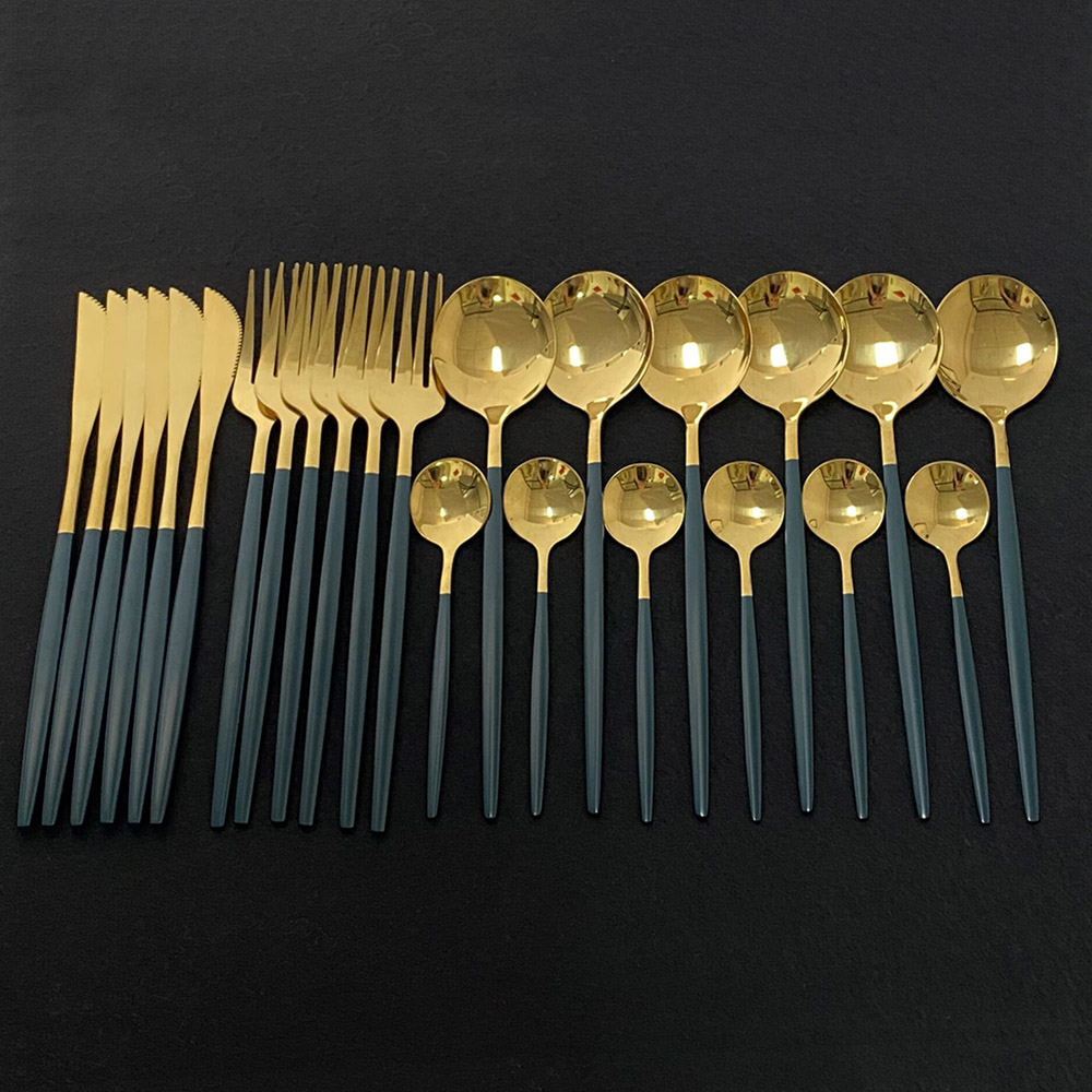 24 adet renkli sofra takımı pa - Gold Plated Cutlery incelemesi ve fiyatı